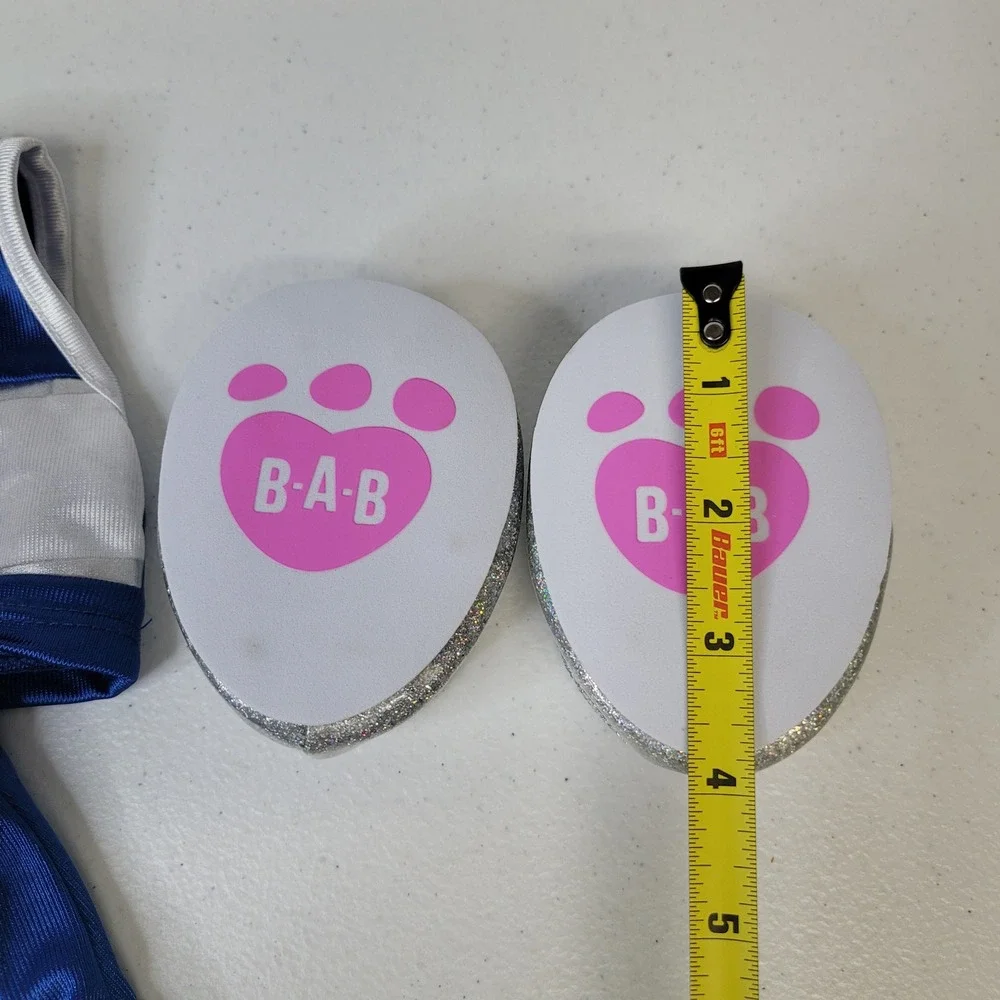 Build A Bear BAB GWL Great Wolf Lodge Cheerleader Outfit Blue Silver with Shoes‎